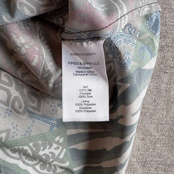 Veronica Beard Isra Multiprint Silk Maxi Dress - Picture 7 of 8